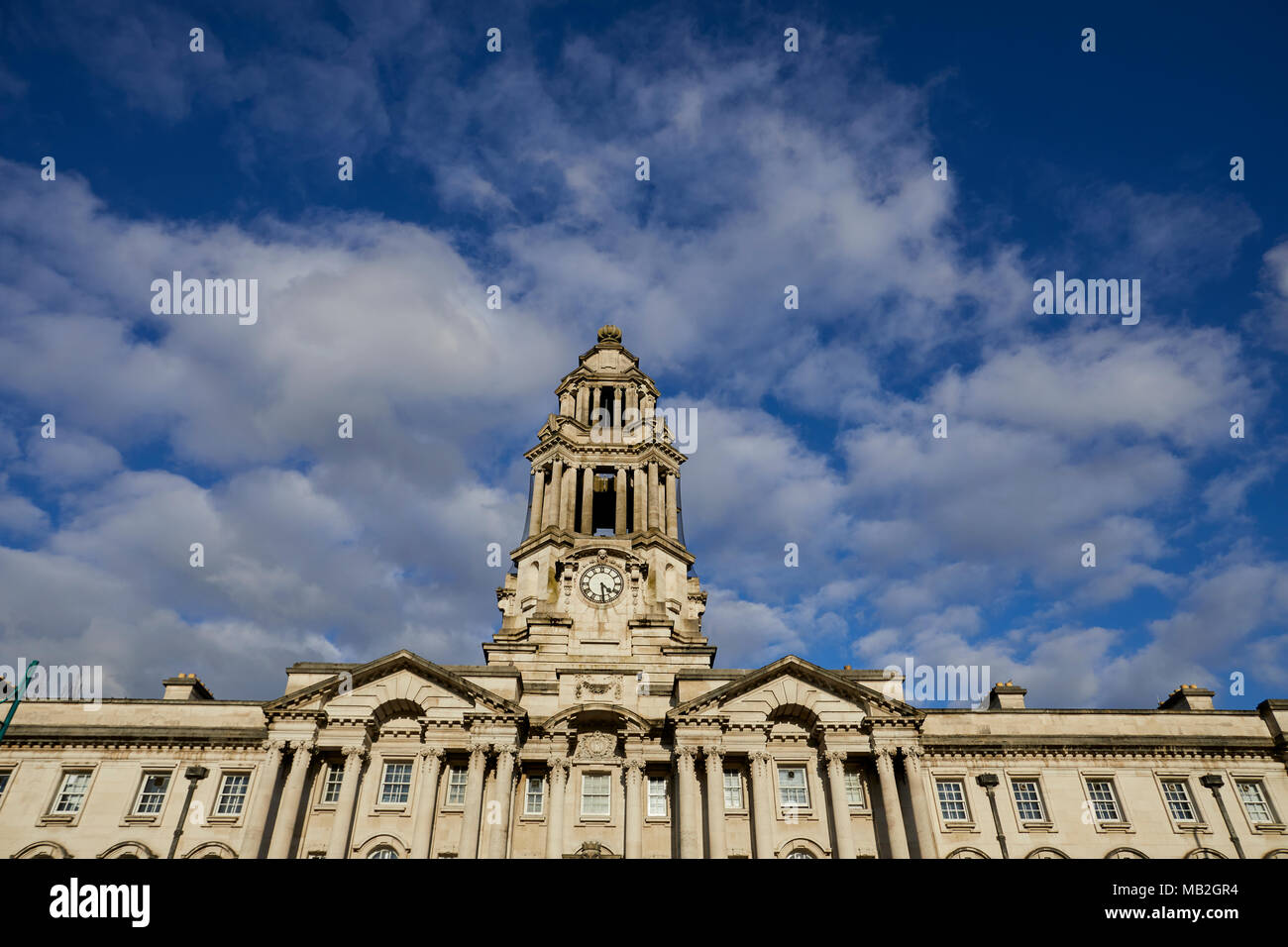 Stockport Rat Wahrzeichen Grad II Liste* Rathaus in Greater Manchester Architekten Sir Alfred Brumwell Thomas mit dem Spitznamen "die Hochzeitstorte' Stockfoto