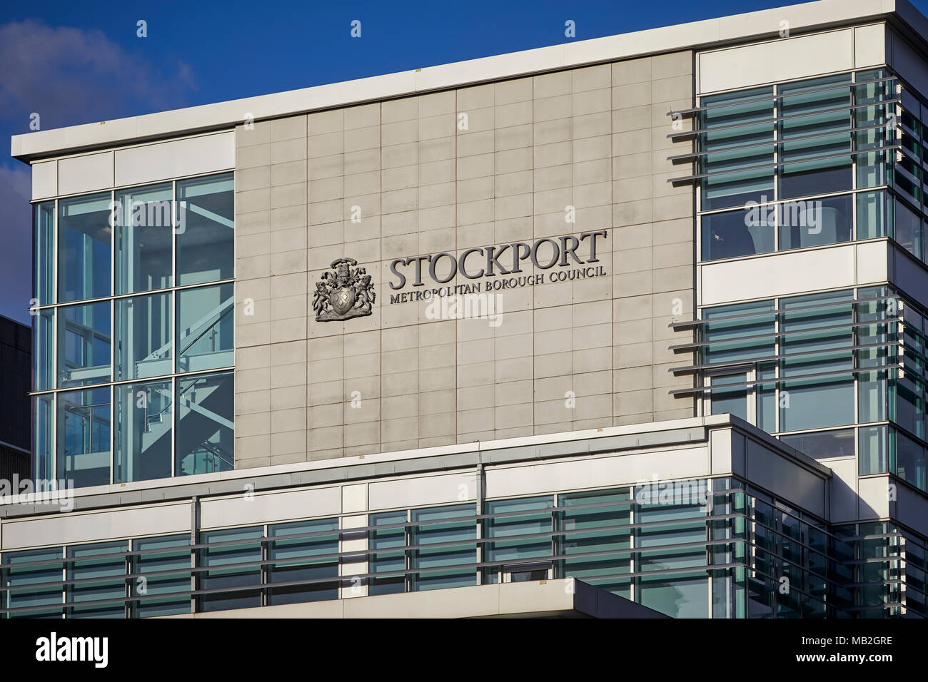 Stockport Rat Büros Lucy Straße Fred Perry Haus ein modernes Bürogebäude Stockfoto