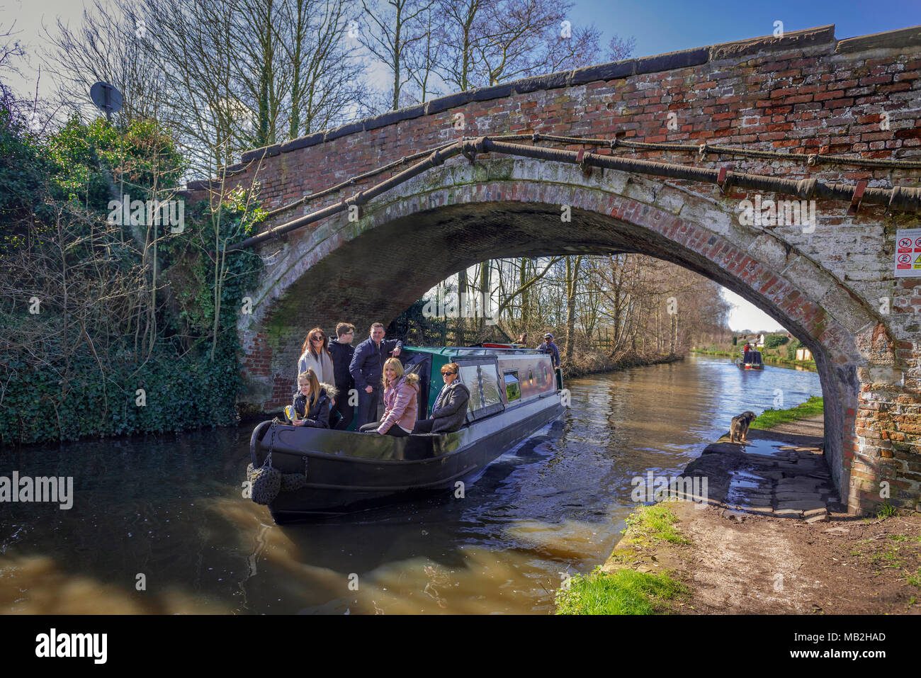 Kanal 15-04 bei Red Lane Bridge auf Bridgewater Canal in Walton Warrington. Stockfoto