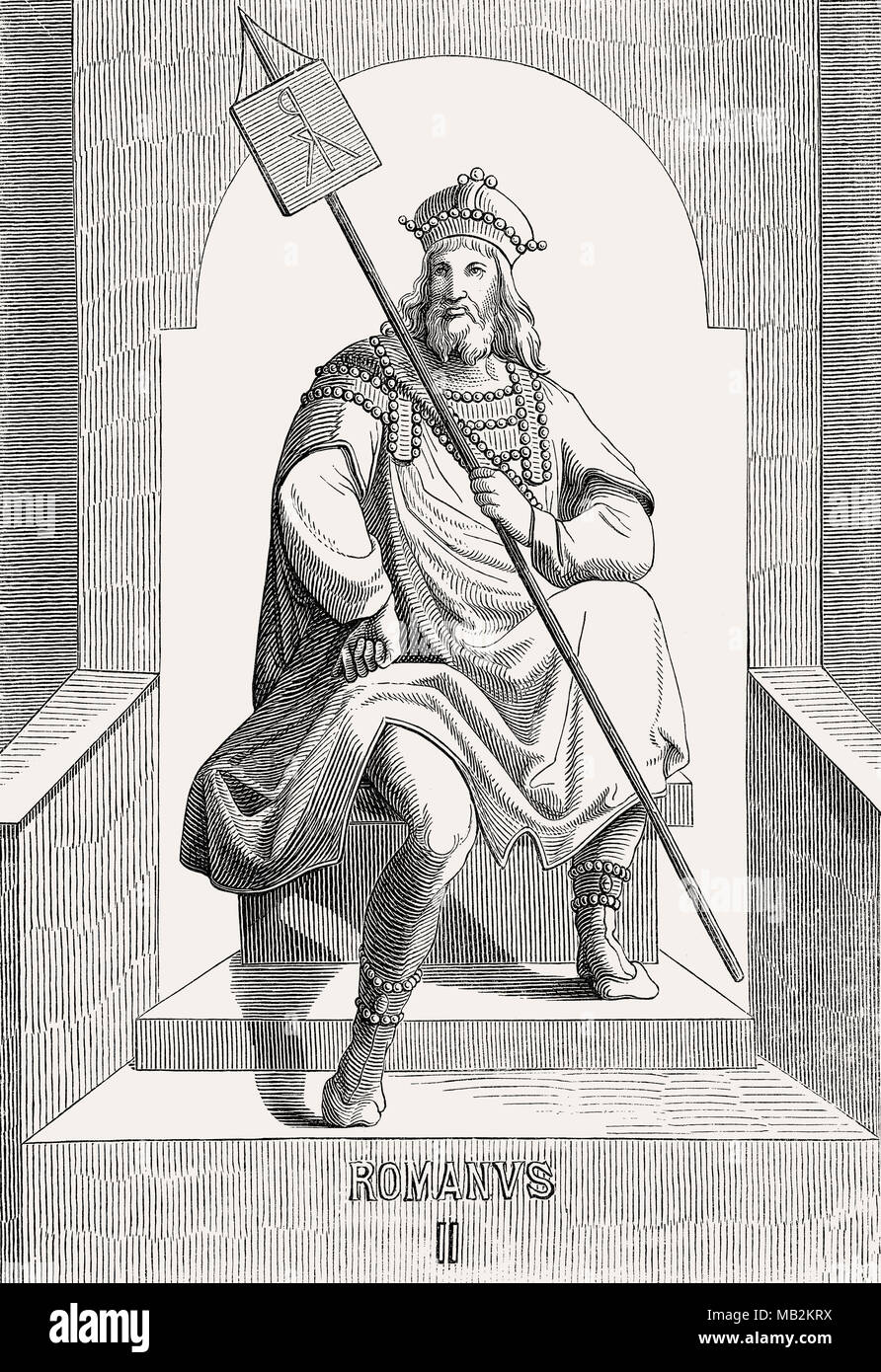 Romanos oder Romanus II., byzantinischer Kaiser von 959 bis 963 Stockfoto