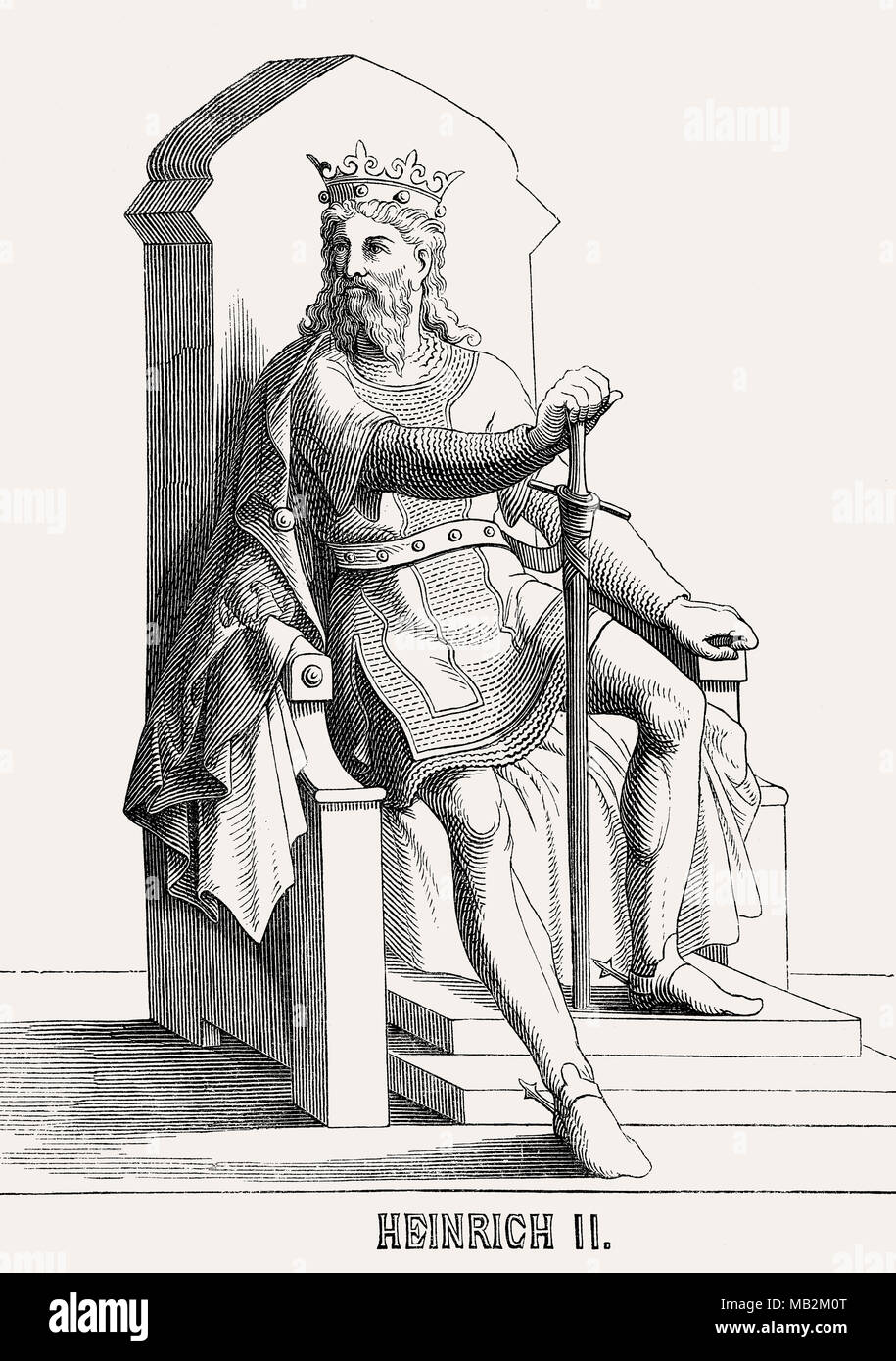 Henry II oder Saint Henry, Kaiser des Heiligen Römischen Reiches von 1014 bis 1024 Stockfoto