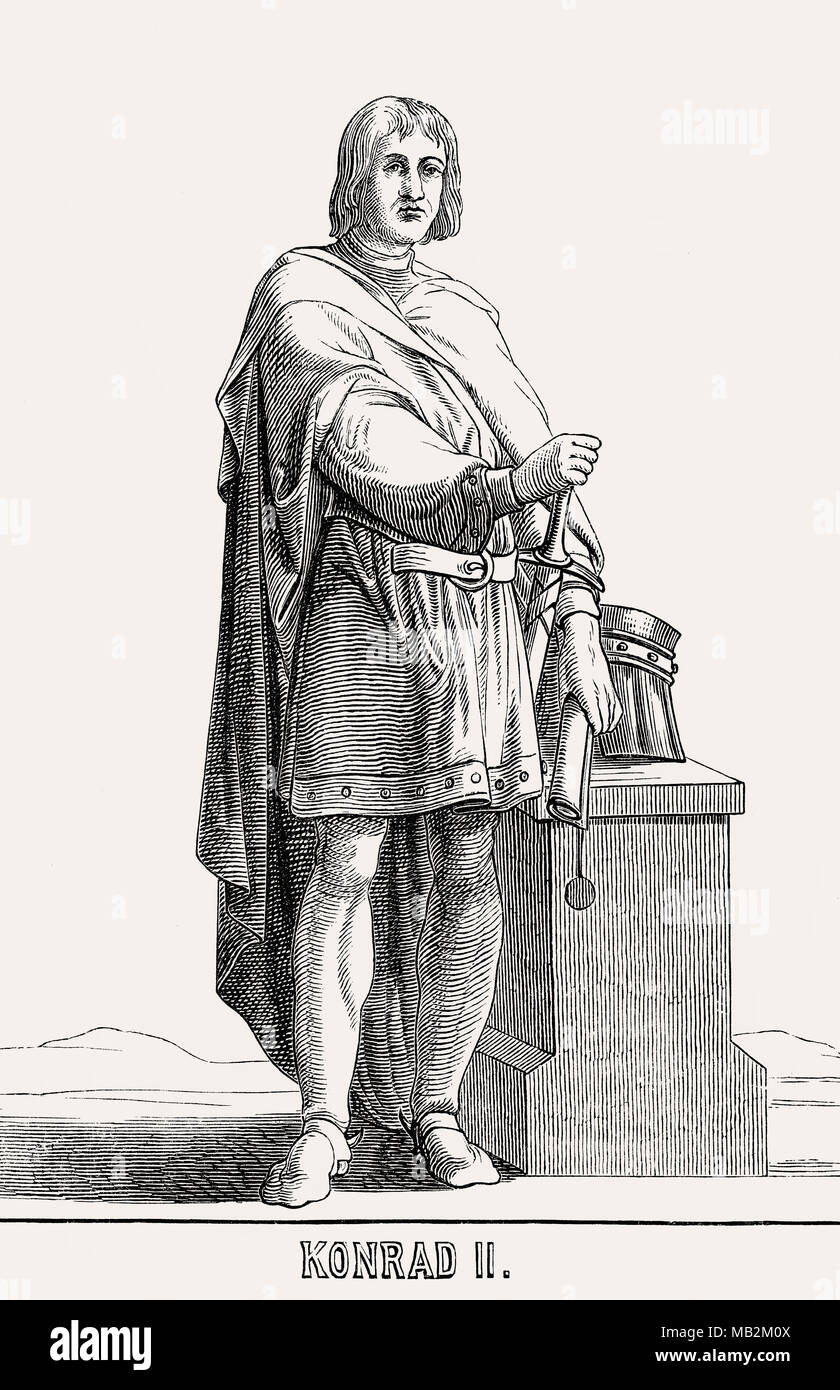 Konrad II., Konrad der Ältere und Conrad der Salischen, war Kaiser des Heiligen Römischen Reiches von 1027 bis zu seinem Tod in 1039 Stockfoto