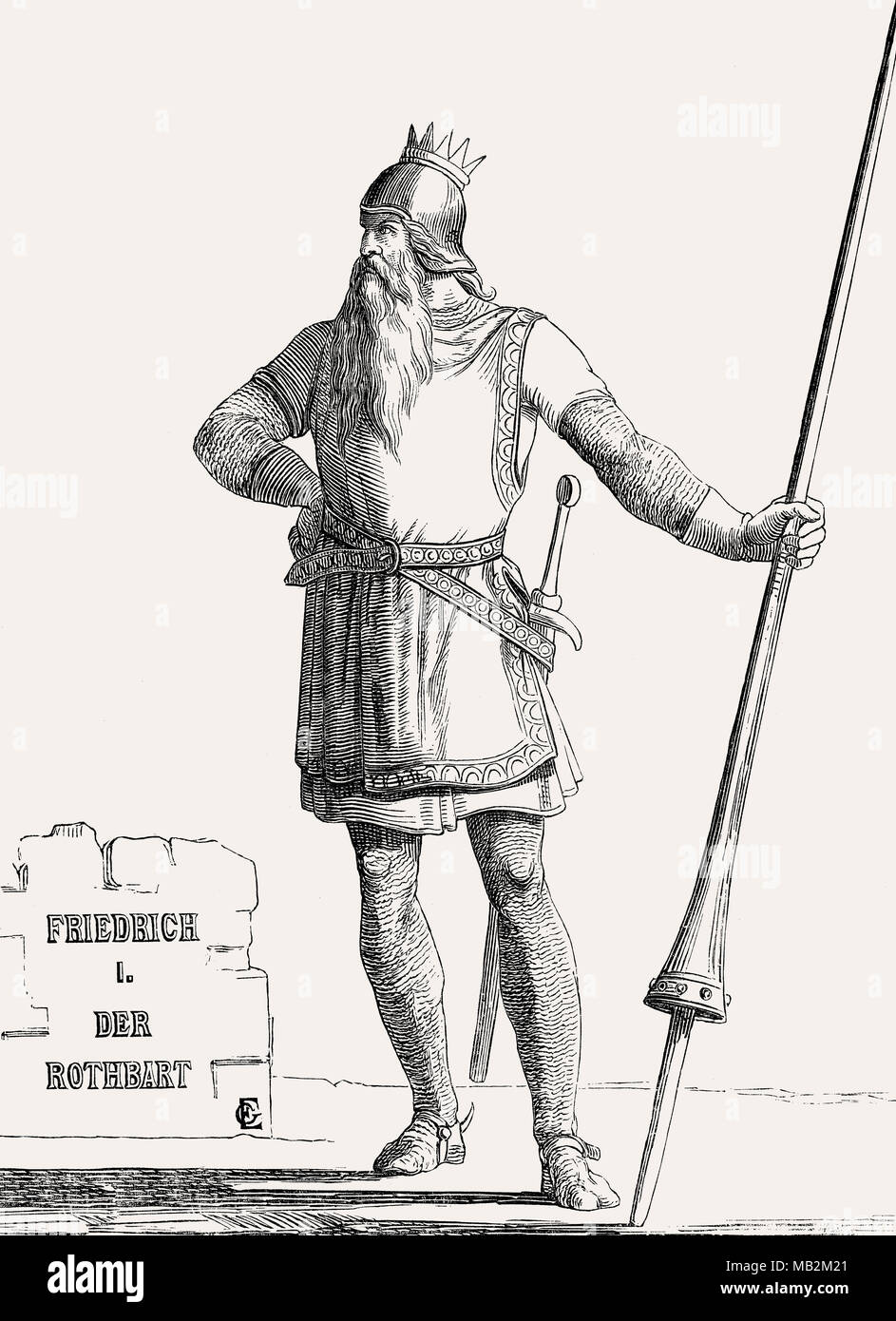 Friedrich I oder Friedrich Barbarossa, Kaiser des Heiligen Römischen Reiches von 1155 bis 1190 Stockfoto