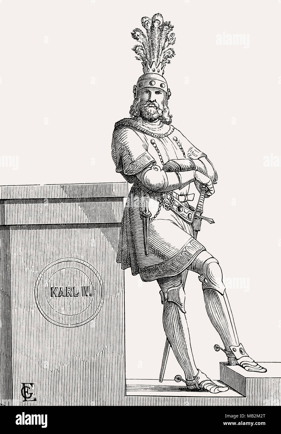 Karl IV., Kaiser des Heiligen Römischen Reiches von 1355 - 1378 Stockfoto
