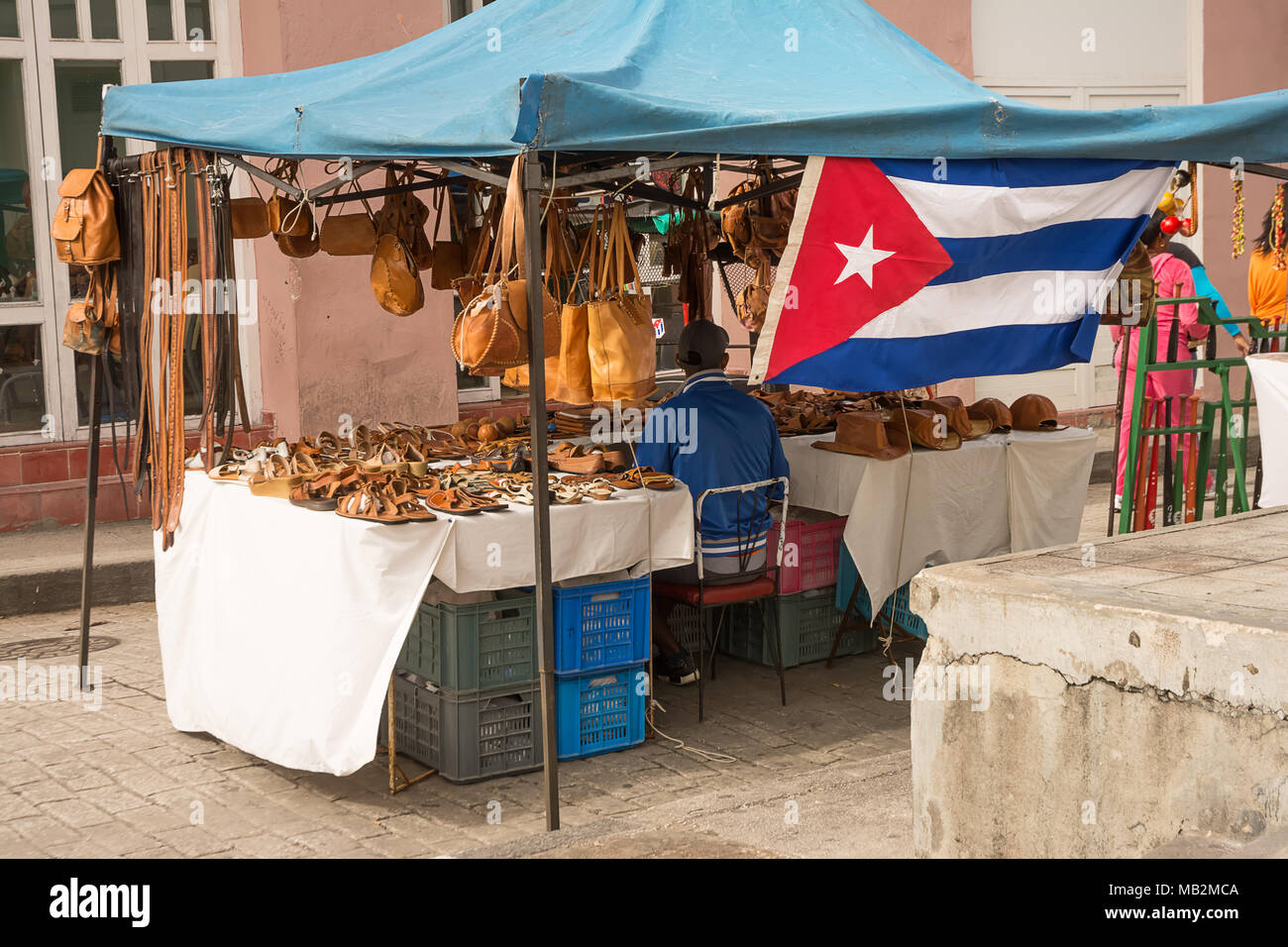 Santa Clara, Kuba - Dezember 10, 2017: Souvenir auf den Straßen von Santa Clara an einem Sonntag im Dezember Abschaltdruck Stockfoto