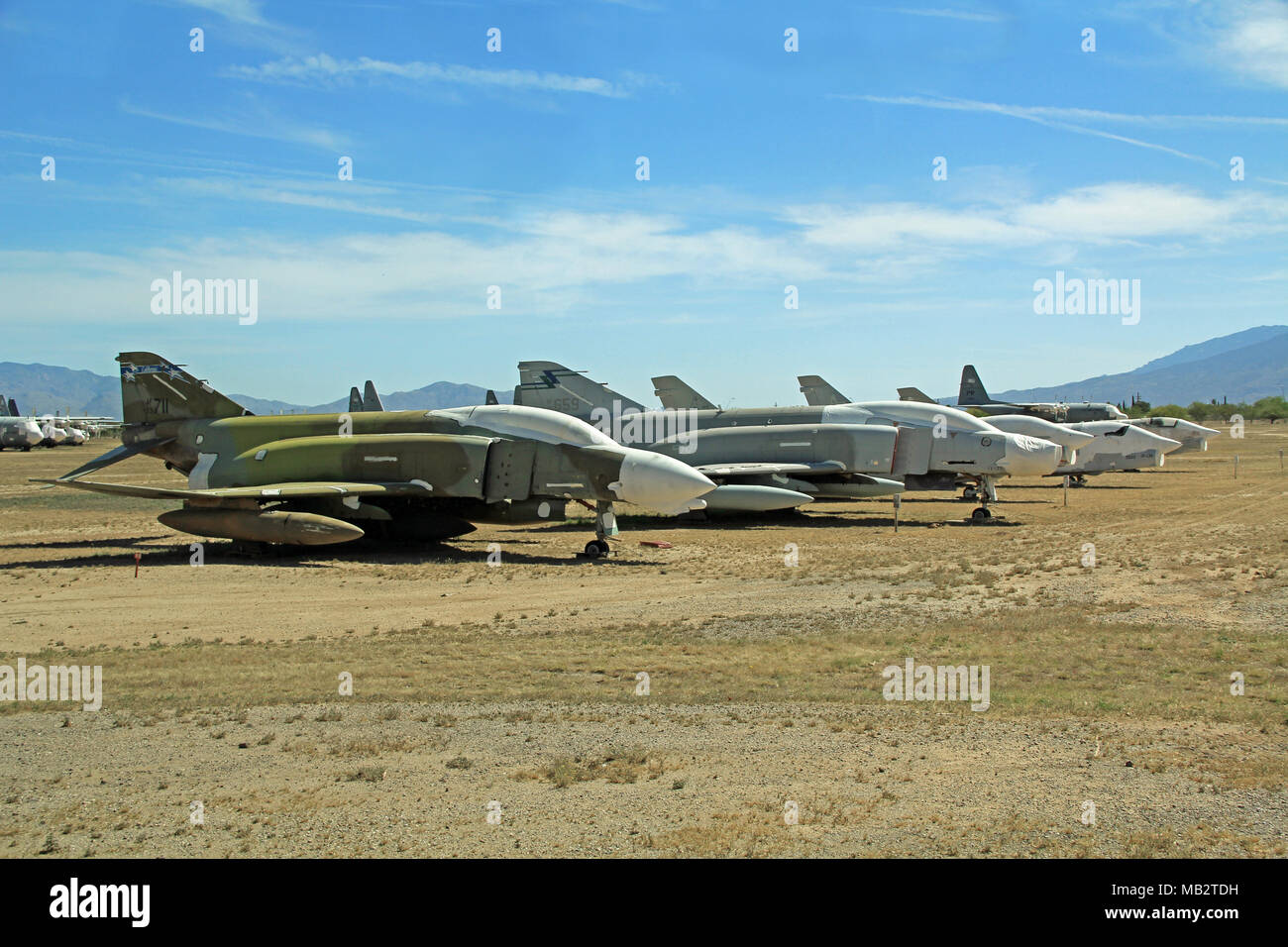 Düsenflugzeuge in der Pima Air & Space Museum Stockfoto