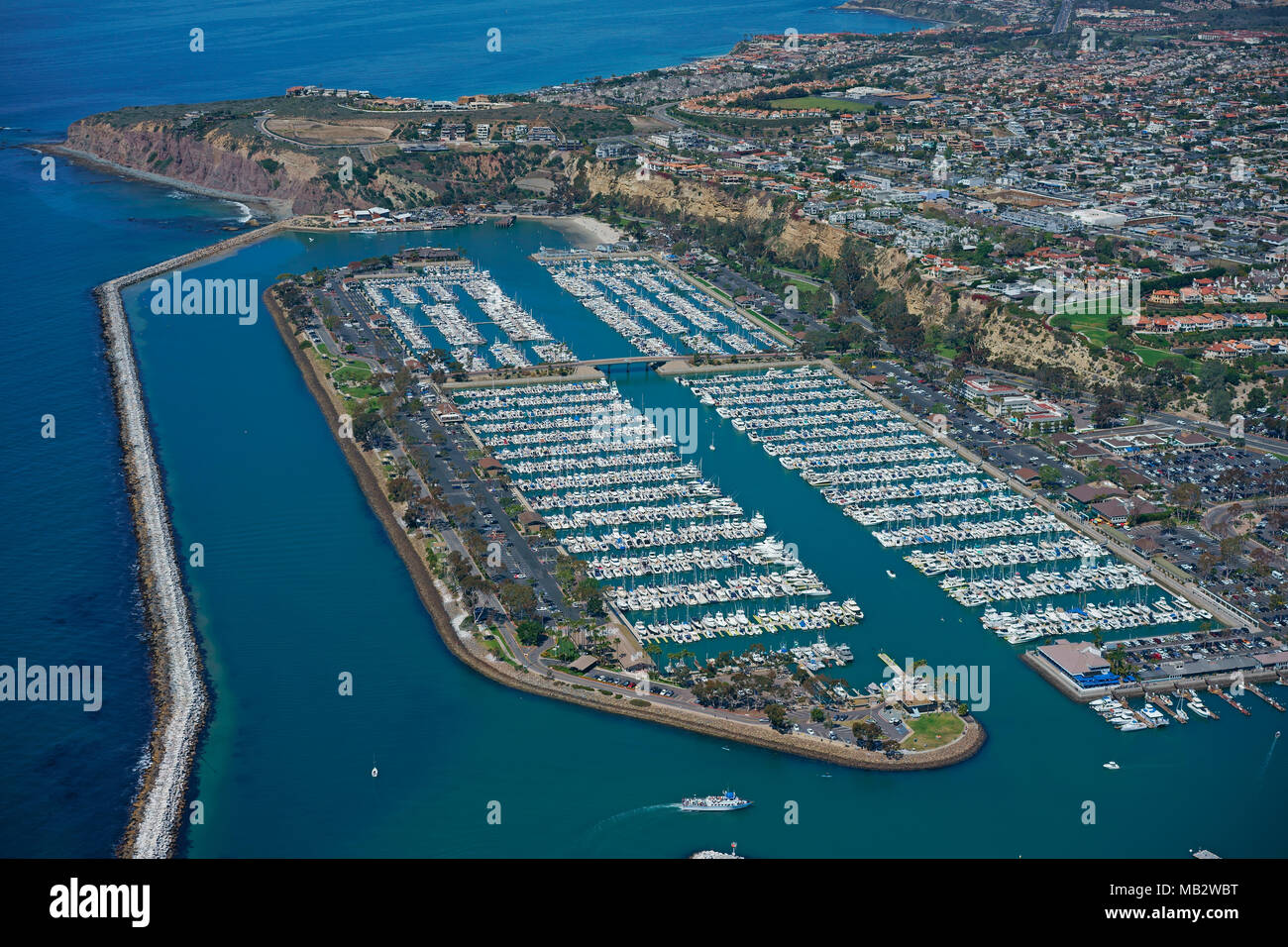 LUFTAUFNAHME. Marina von Dana Point. Orange County, Kalifornien, USA. Stockfoto