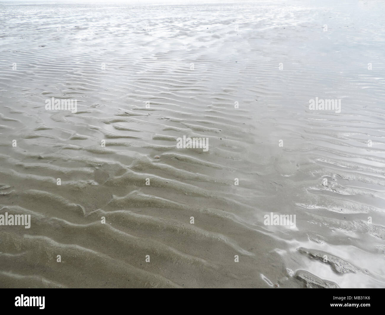 Ebbe Hintergrund oder Sand Textur, Ansicht von oben oder hohen Winkel schoß. Stockfoto