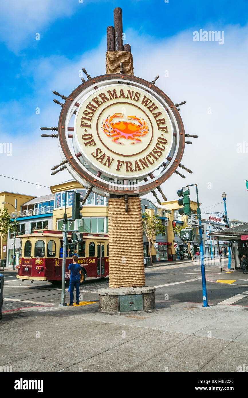 Fisherman's Wharf Nachbarschaft. San Francisco. Kalifornien, USA Stockfoto