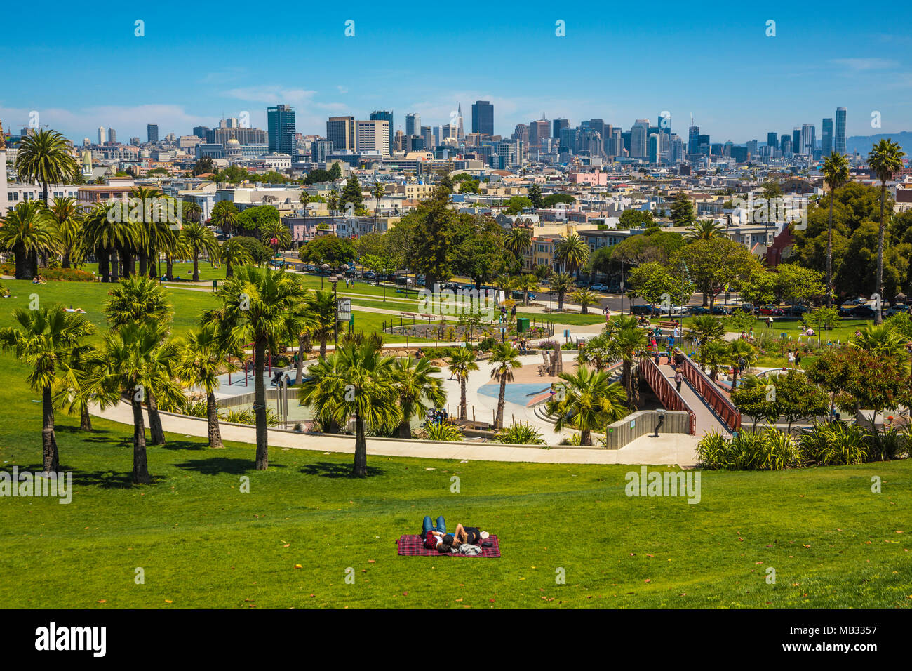 Mission Dolores Park. San Francisco. Kalifornien, USA Stockfoto