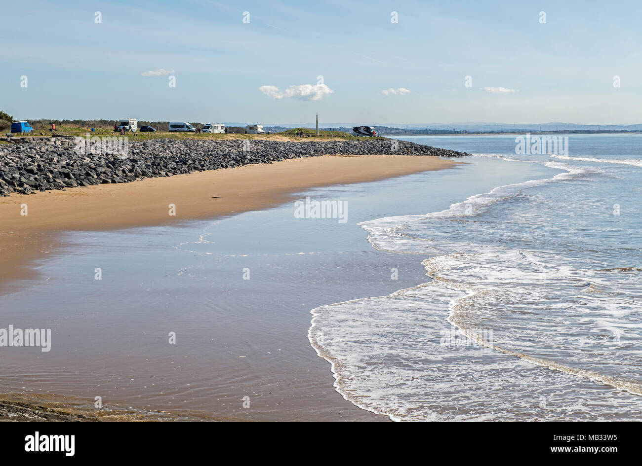 Burry Port East Beach, South Wales Carmarthenshire Stockfoto