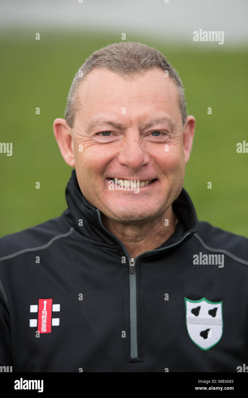 Kevin Sharp (Haupttrainer) von Worcestershire während der Media Day bei Blackfinch neue Straße, Worcester. PRESS ASSOCIATION Foto. Bild Datum: Freitag, 6. April 2018. Siehe PA Geschichte Cricket Worcestershire. Photo Credit: Aaron Chown/PA-Kabel. Einschränkungen: Nur für den redaktionellen Gebrauch bestimmt. Keine kommerzielle Nutzung ohne vorherige schriftliche Zustimmung der EZB. Standbild nur verwenden. Keine bewegten Bilder zu senden emulieren. Nicht entfernen oder verdecken von Sponsor Logos. Stockfoto