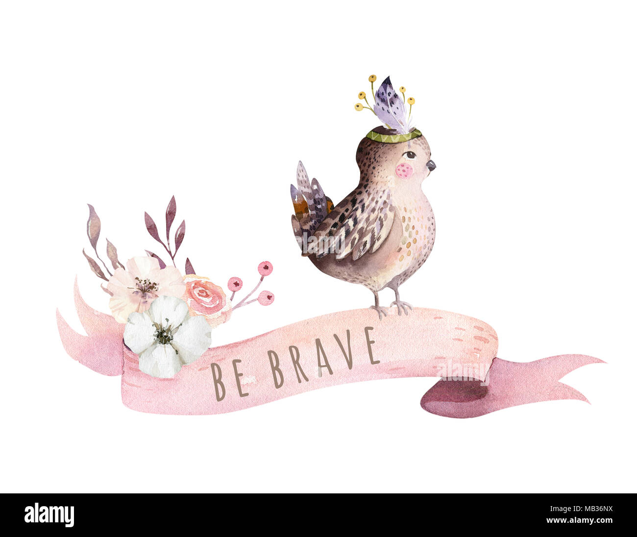 poster fur kinderzimmer, cute aquarell böhmischen baby vogel spatz tier poster für nursary, Design ideen