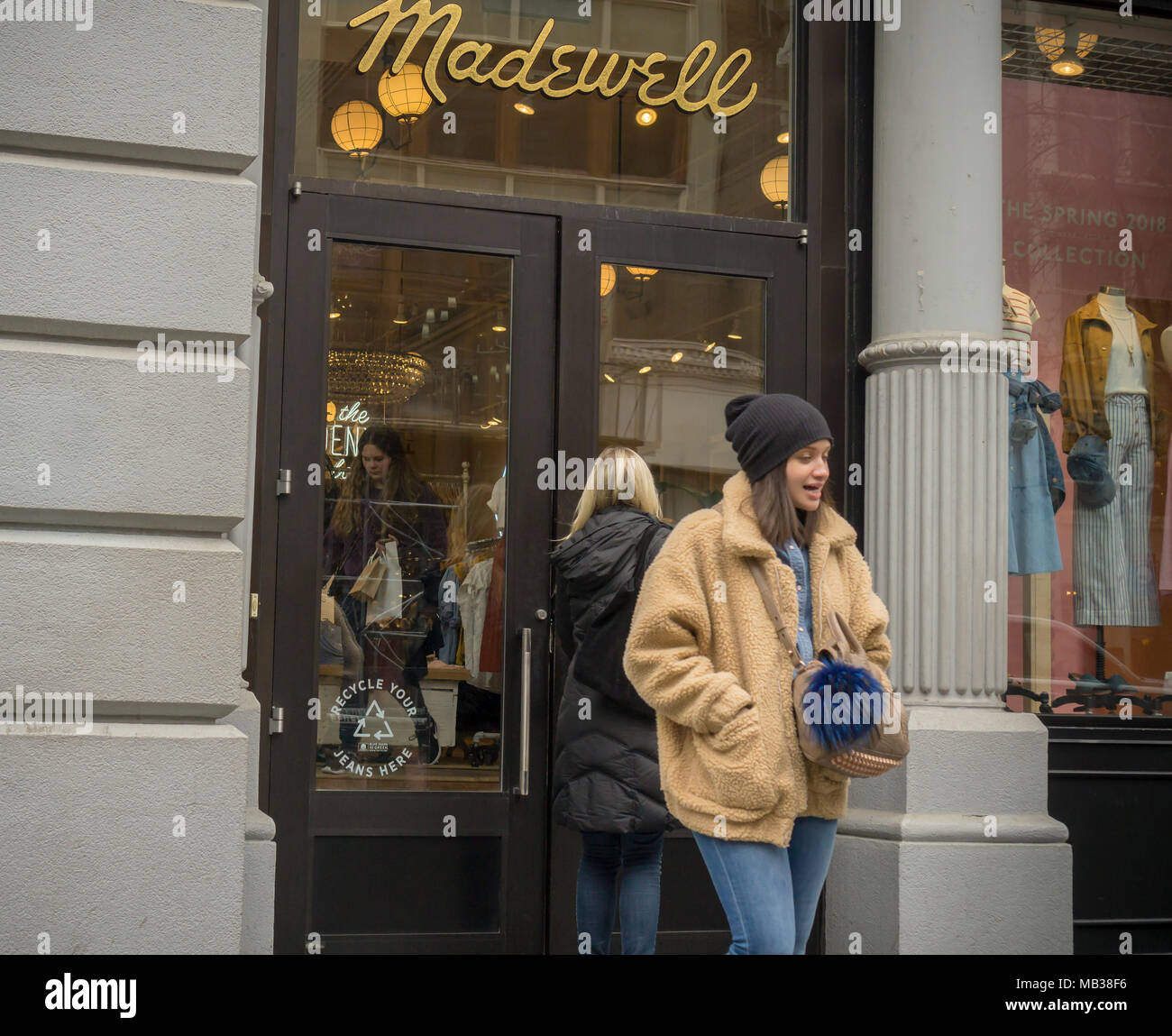Eine Madewell Store im Flatiron District in New York am Mittwoch, 28. März 2018. J. Crew veröffentlichte vor kurzem seine vierte Quartal die eine 7% absacken sah, während seine Madewell Marke um 17%. (© Richard B. Levine) Stockfoto