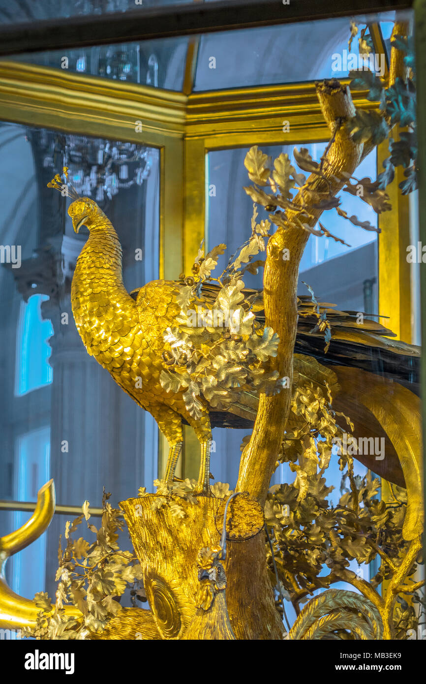 Peacock, der Eremitage St. Petersburg Russland Stockfoto