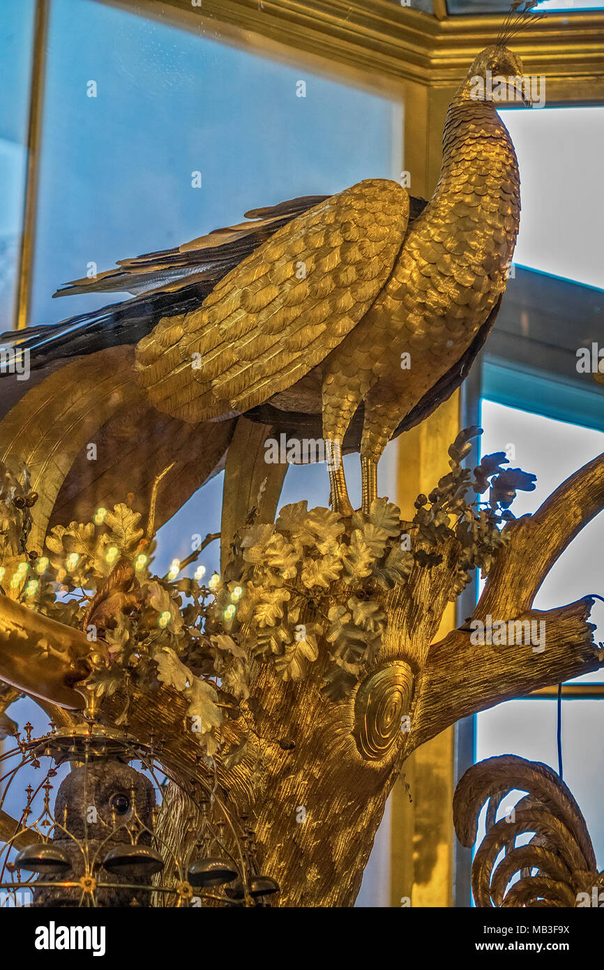 Peacock, der Eremitage St. Petersburg Russland Stockfoto
