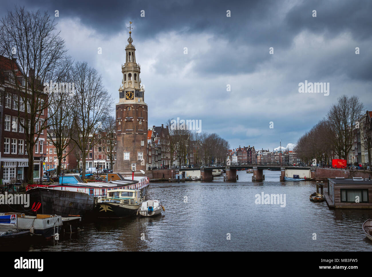 Stadt Amsterdam Stockfoto