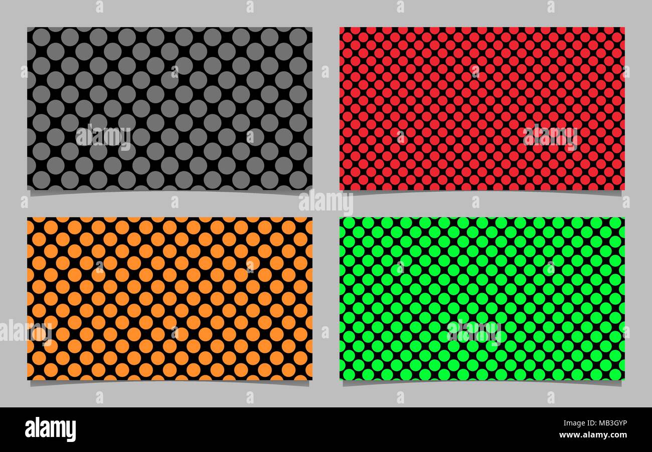 Moderne Gepunktete Visitenkarte Hintergrund Template Set Vektor Id Card Design Mit Farbigen Kreisen Stock Vektorgrafik Alamy