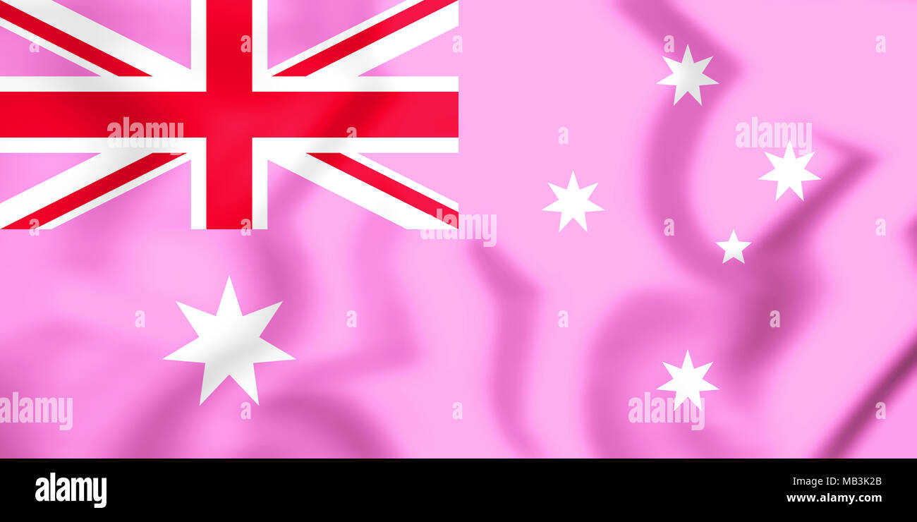 Gay Pride Flagge Australien. 3D-Darstellung. Stockfoto