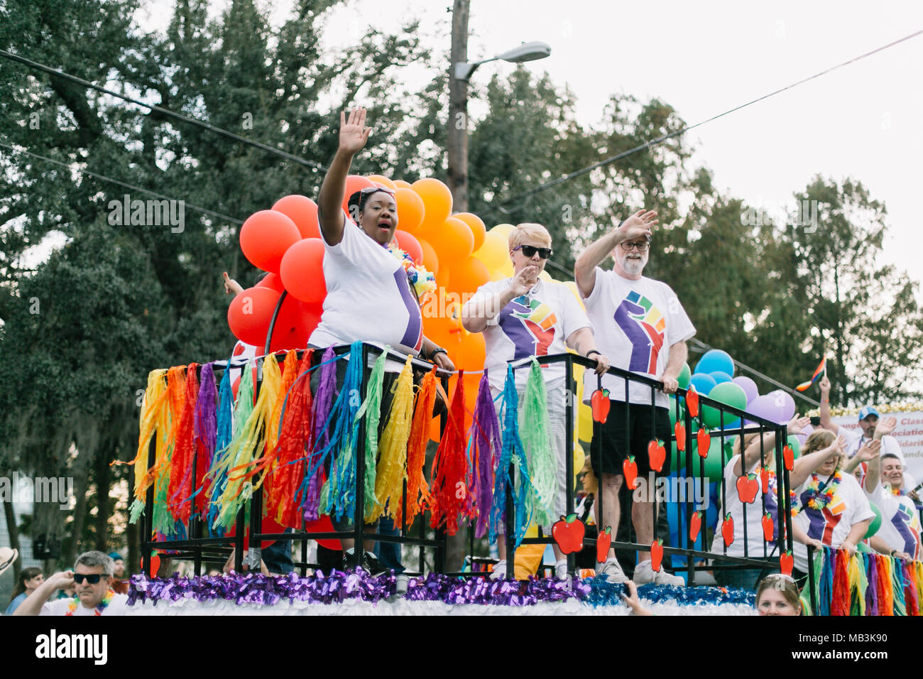 Orange County Classroom Teachers Association in Orlando Pride Parade (2016). Stockfoto