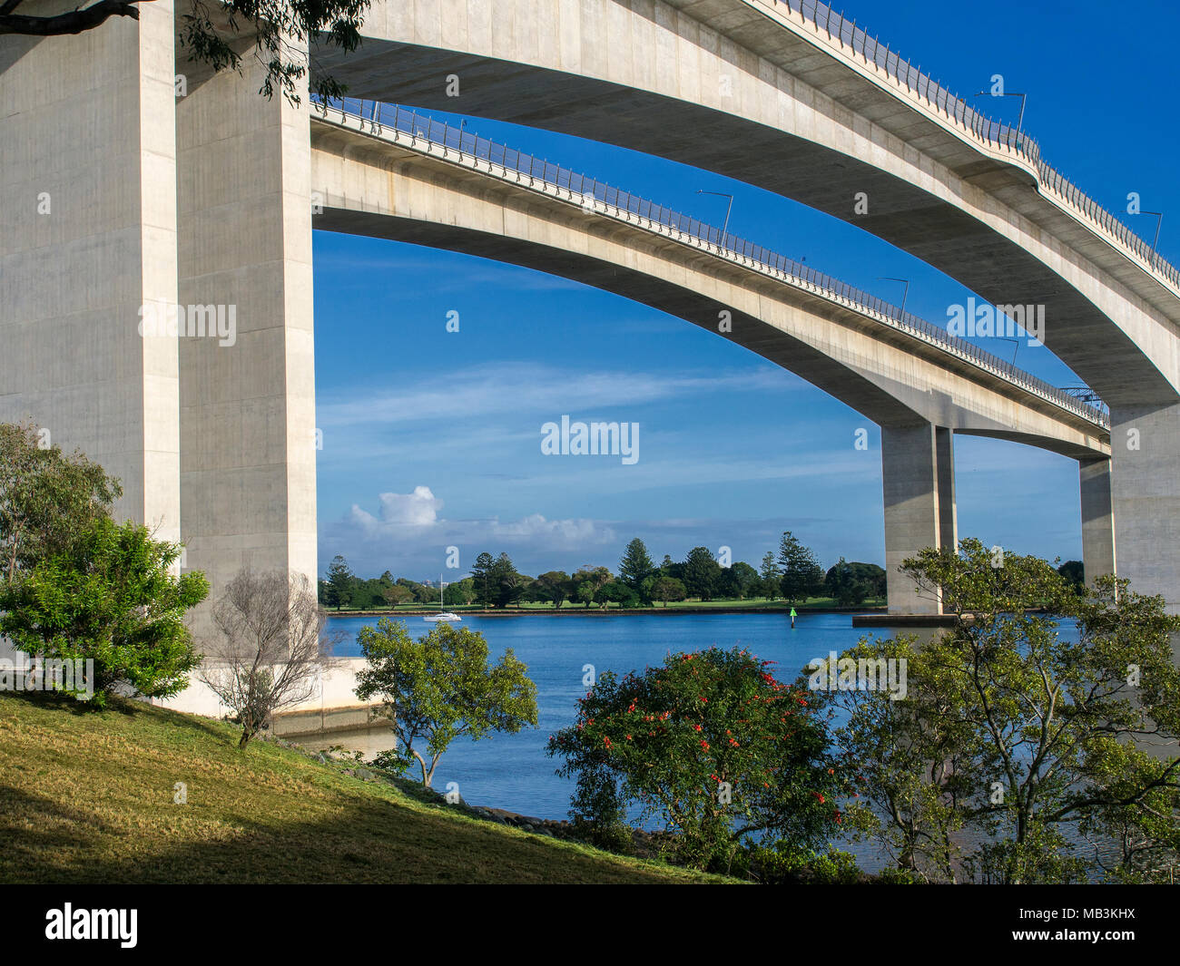 Gateway Bridge über den Brisbane River Stockfoto