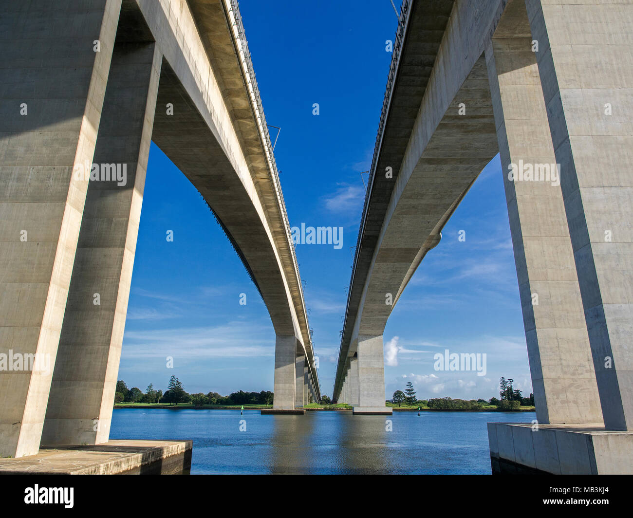 Gateway Bridge über den Brisbane River Stockfoto