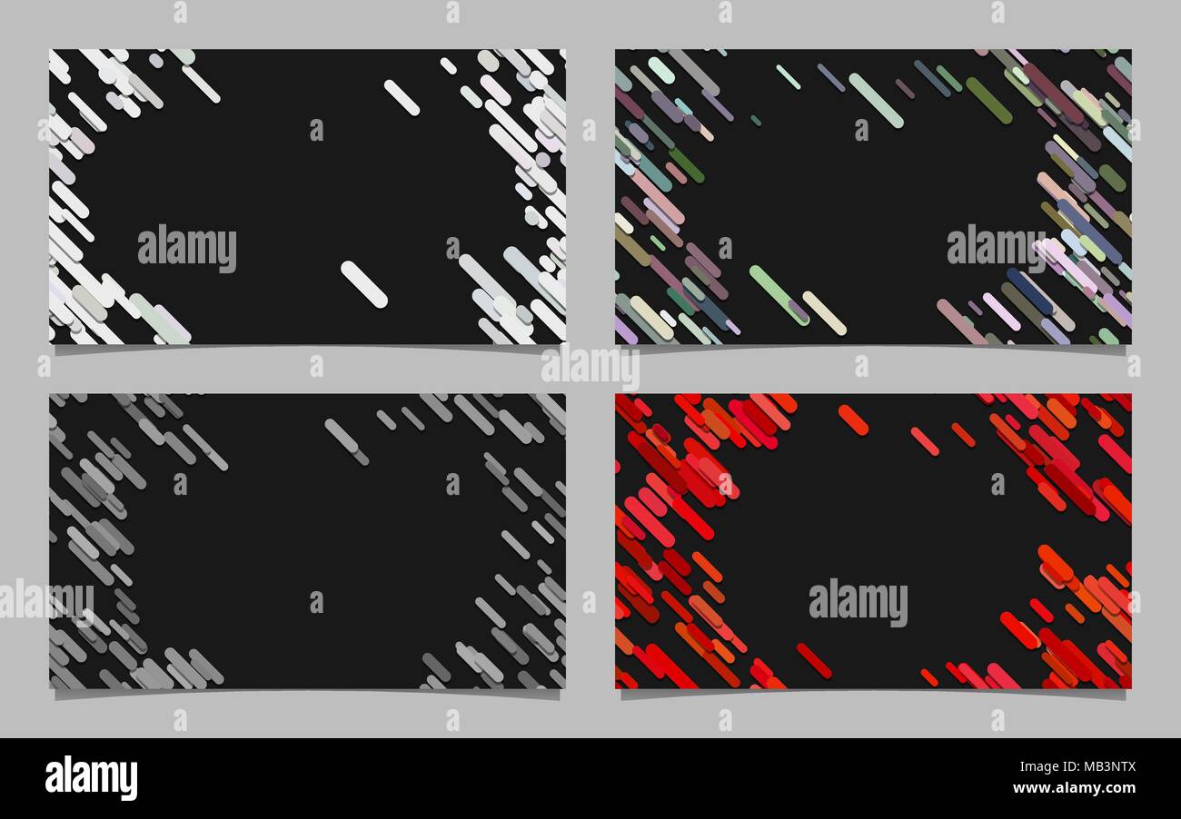 Farbe Abstrakte Visitenkarte Hintergrund Mit Diagonalen Streifen Eingestellt Stock Vektorgrafik Alamy