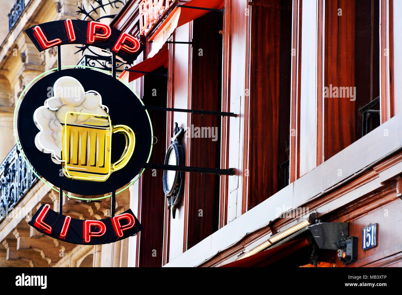 Lipp Brasserie - Paris - Frankreich Stockfoto