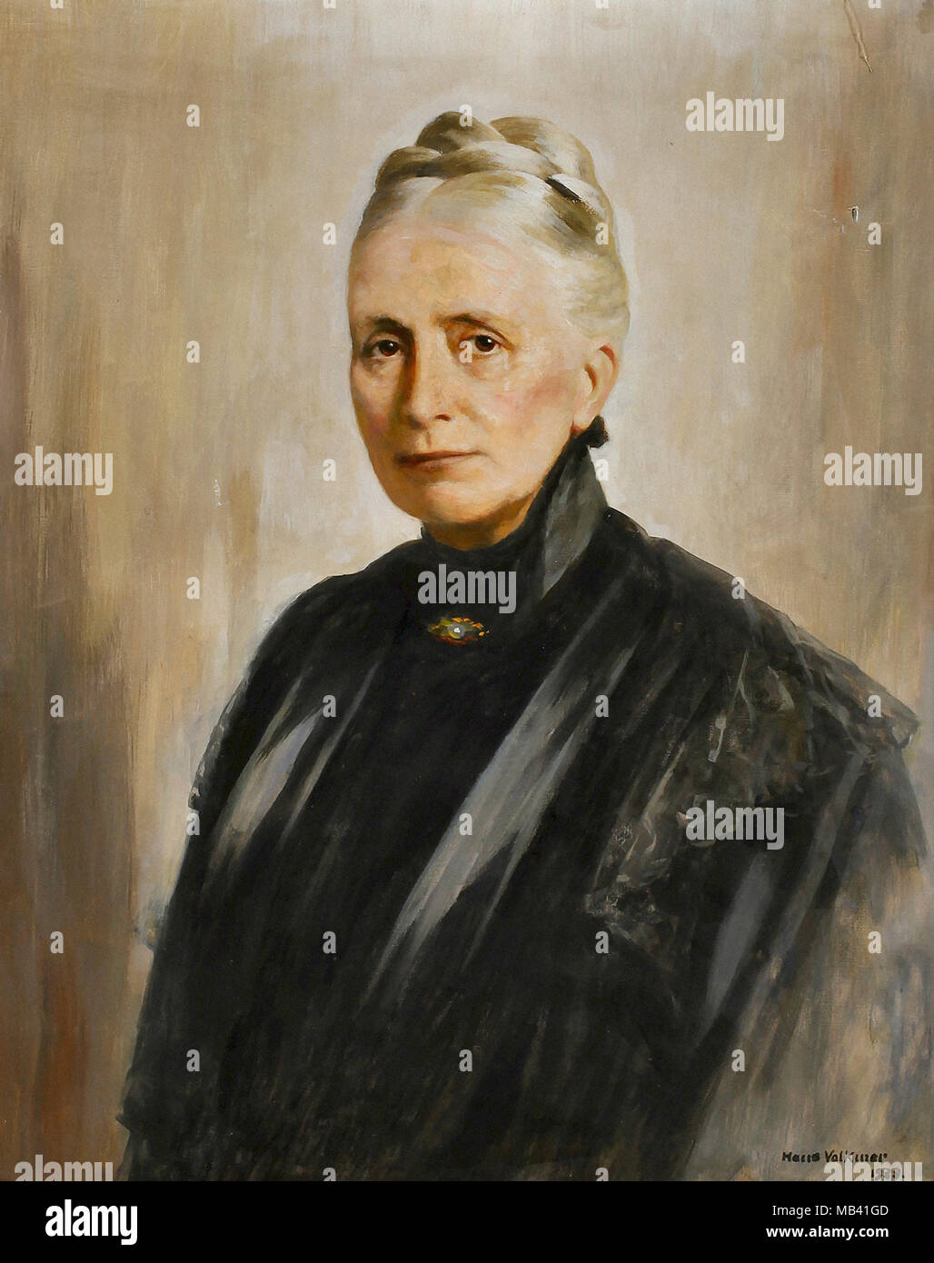 Volkmer Hans - Porträt einer älteren Frau Stockfoto