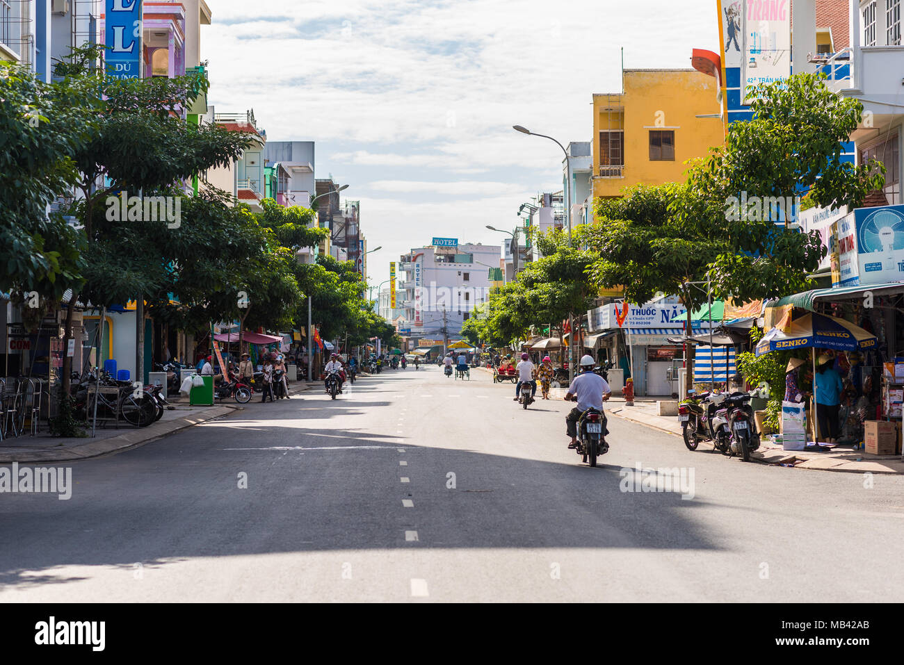 Tran Hau Straße in Ha Tien, Vietnam Stockfoto