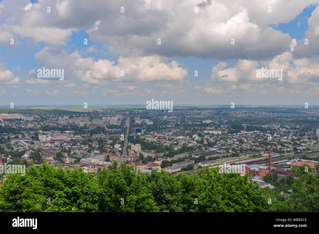 Lemberg Stadt aus Damm am Hohen Castle Hill, Ukraine gesehen Stockfoto