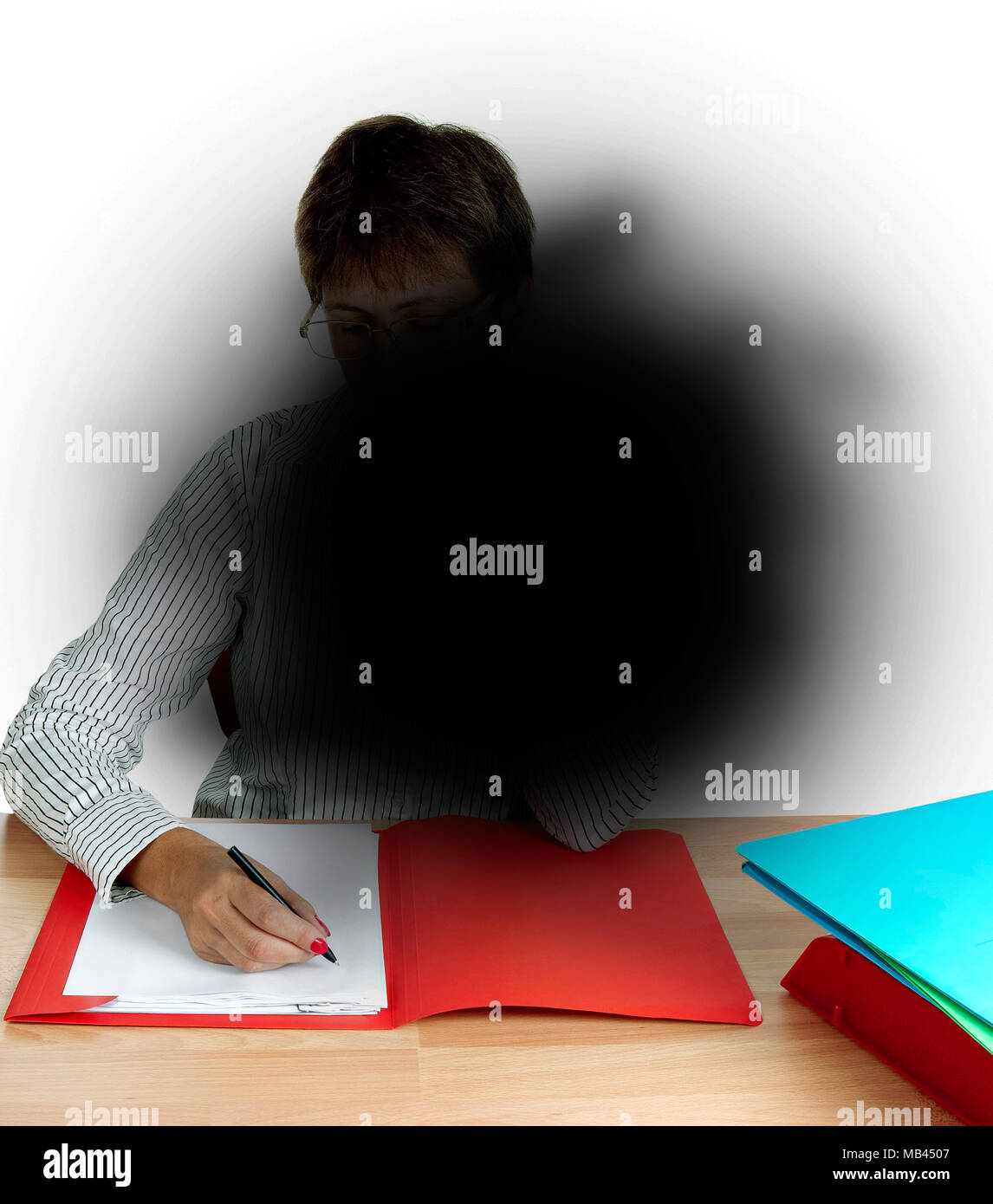 Makuladegeneration. Effekt. Aka AMD, AMD. Alter. Stockfoto