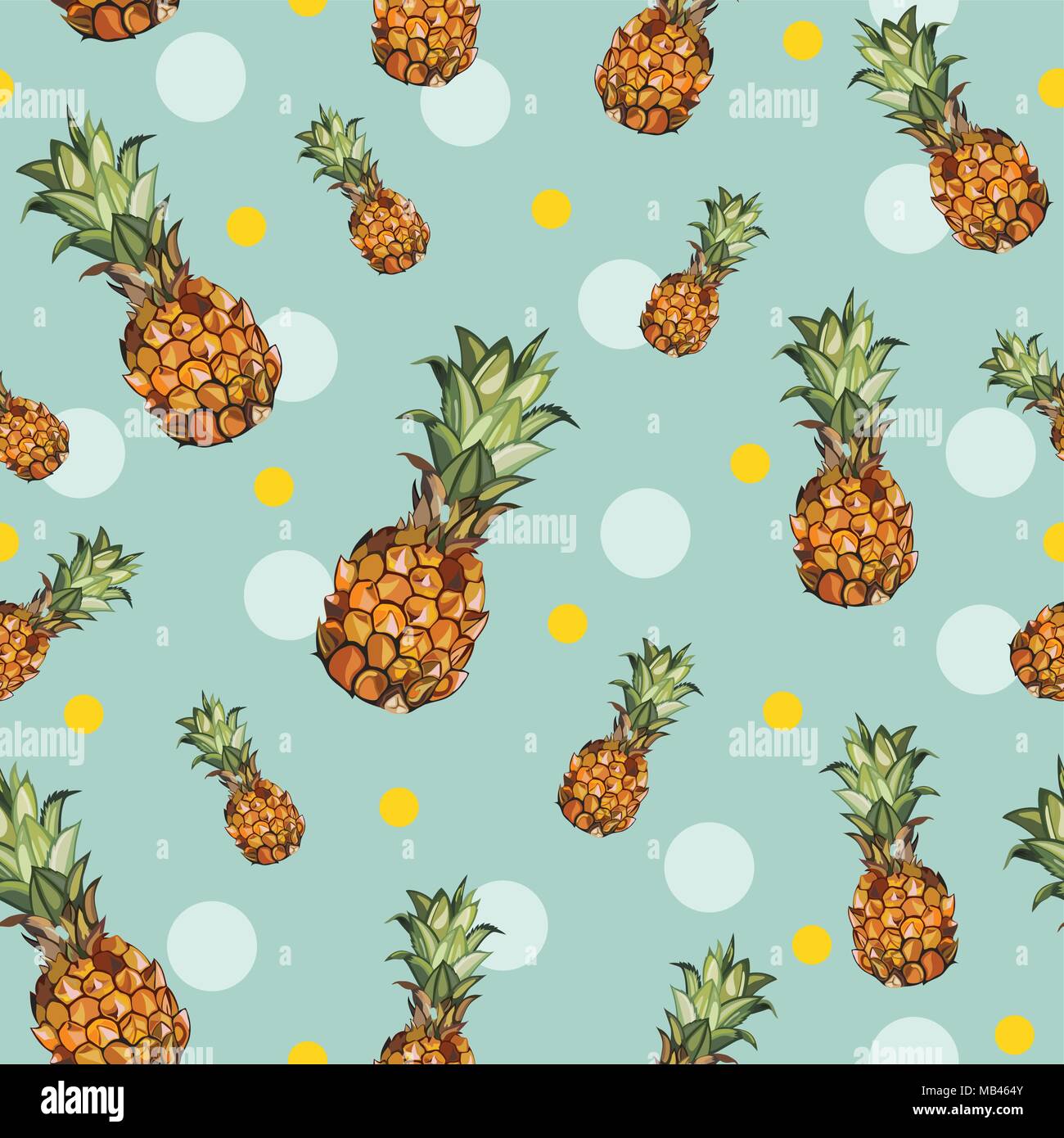 Ananas nahtlose Muster. Vector Illustration. Stock Vektor