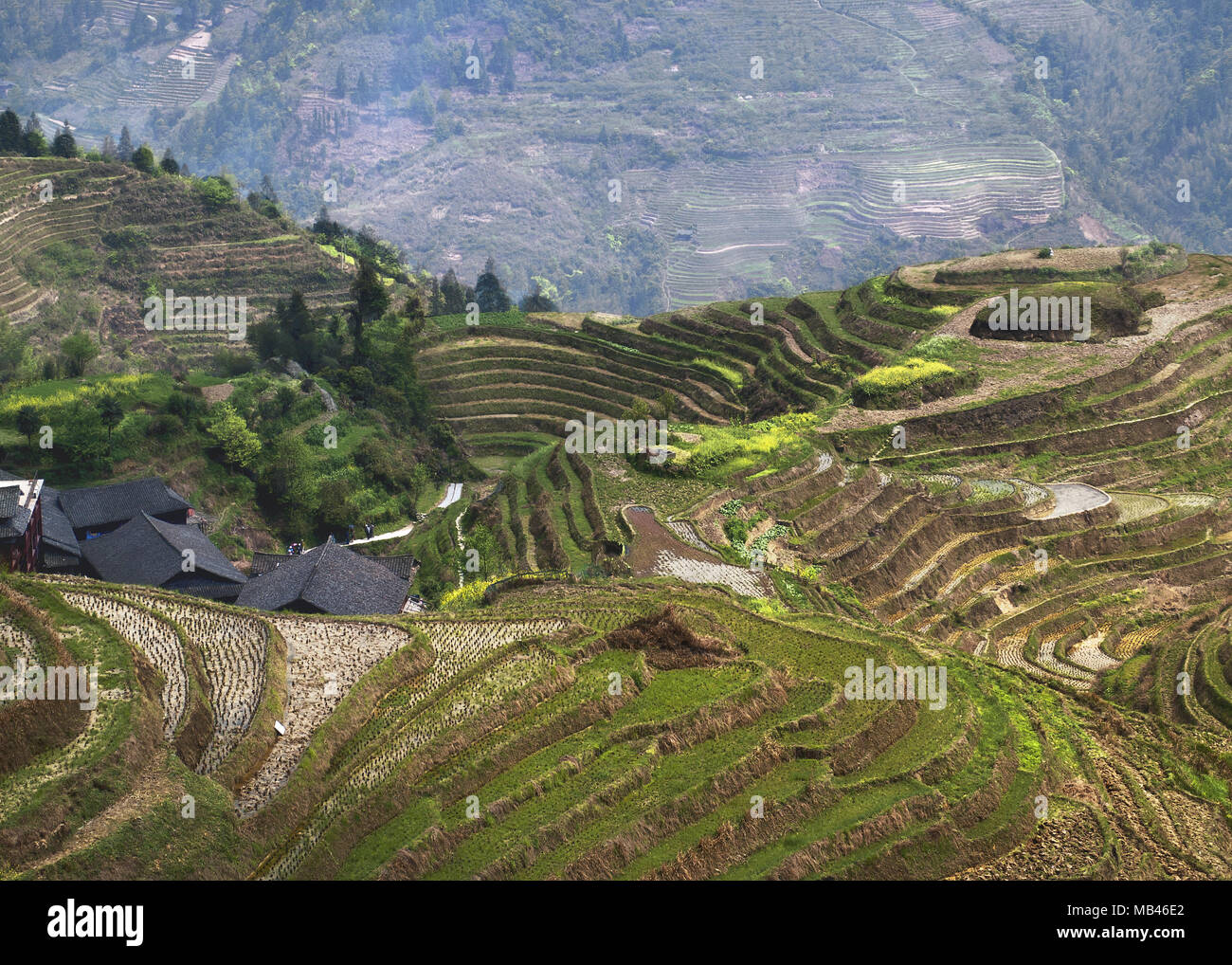 China, Lunshen, 2011, März. Stockfoto