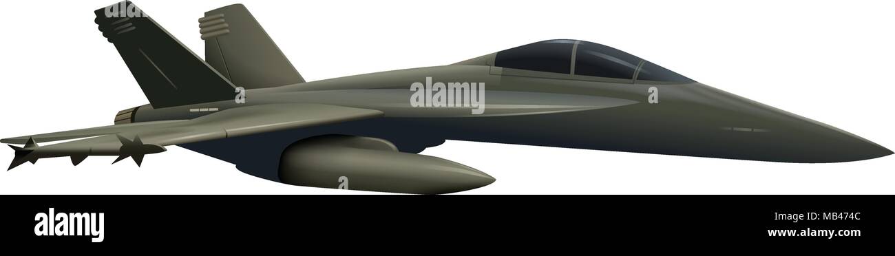 Armee Flugzeug auf weißem Hintergrund Abbildung Stock Vektor