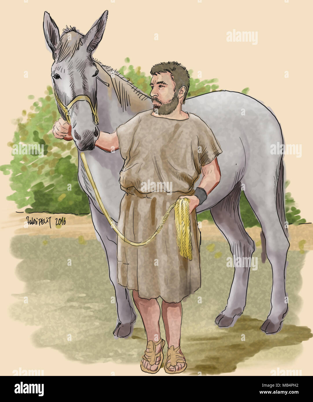 Alte römische, hystorische Illustration Stockfoto