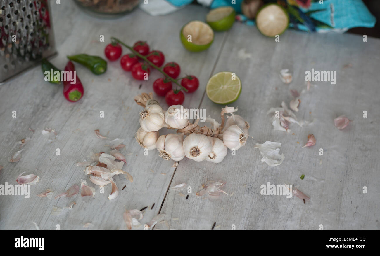 Italienische Küche - Zutaten für italienische Küche Stockfoto