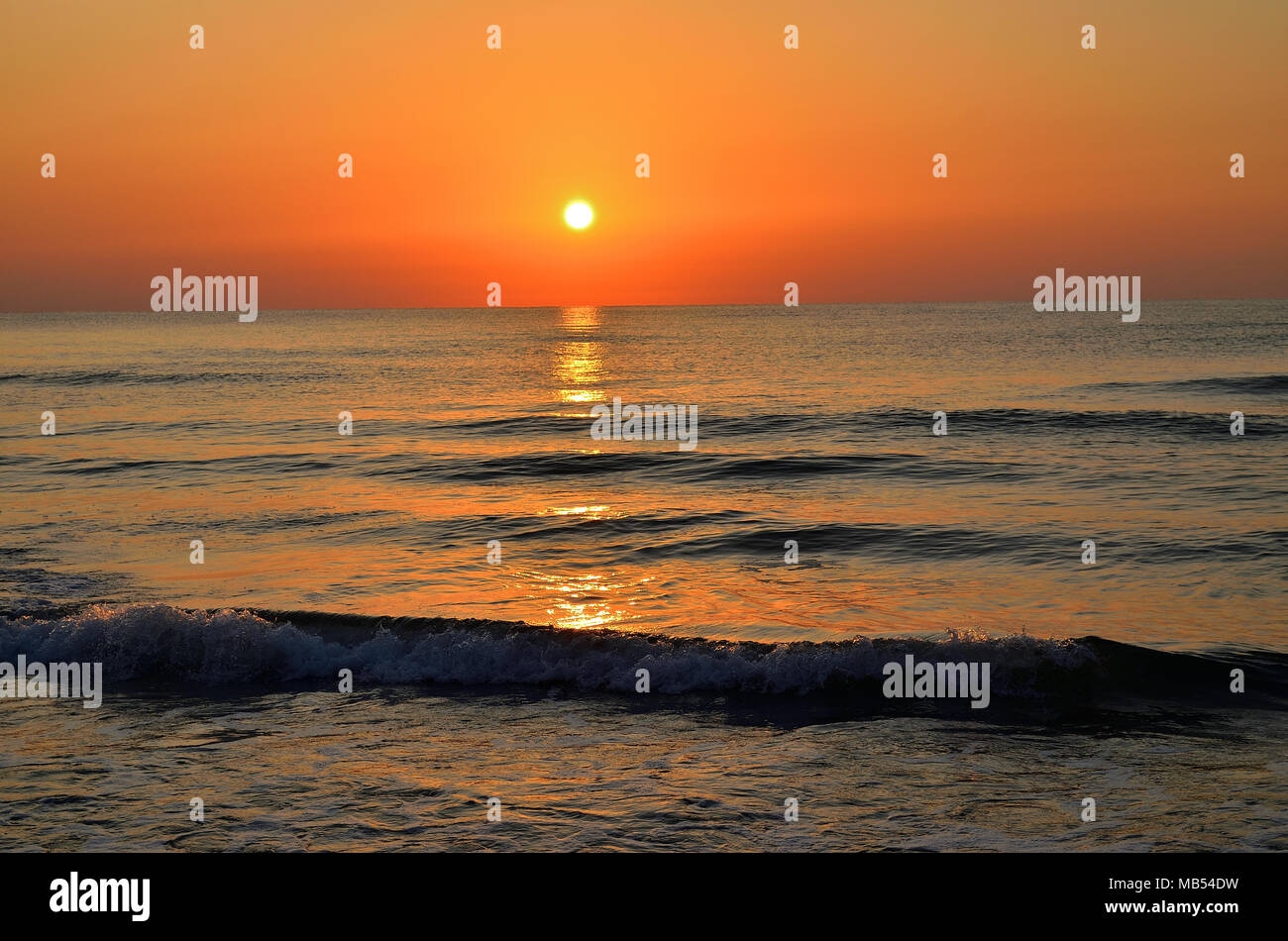 Rumänische Meer Landschaft bei Sonnenaufgang Stockfoto