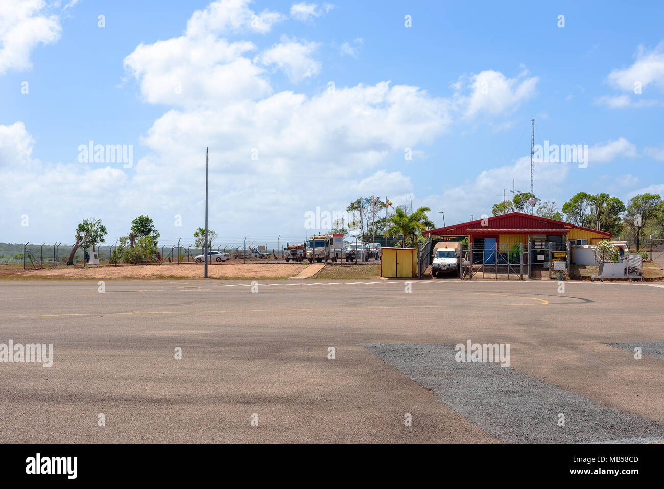 Die nördliche Halbinsel Flughafenterminal in Bamaga, Queensland, Australien Stockfoto