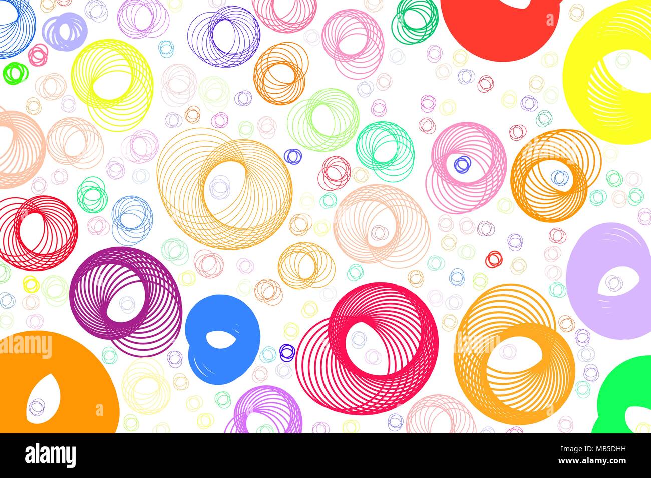 Abstrakte geometrische Kreise oder Ellipsen Muster, Bunt- & Künstlerische für Grafik Design, Katalog, Textil oder Textur Druck & Hintergrund. Keine overlapi Stock Vektor