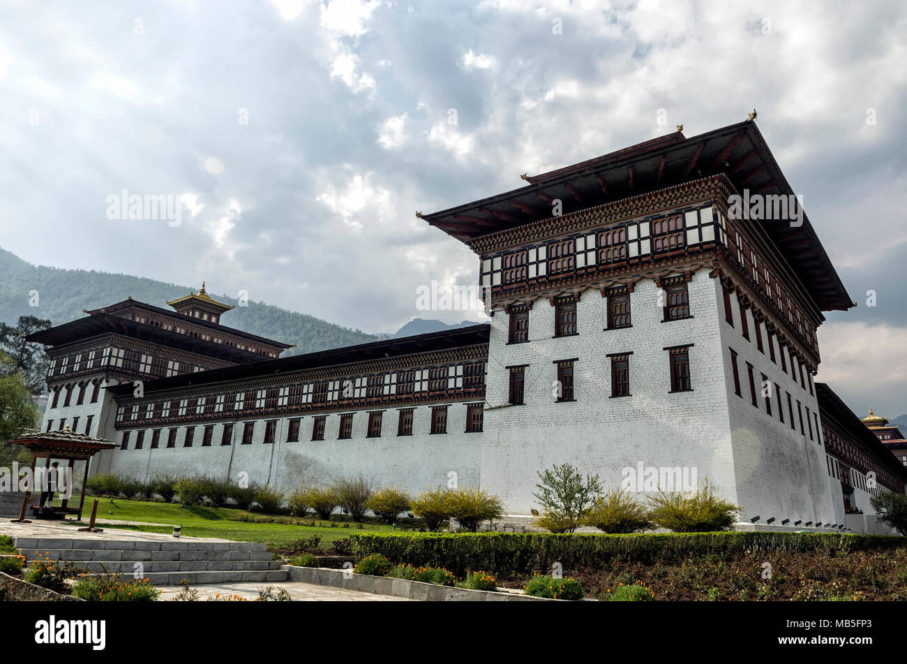 Tashichho Dzong, Thimphu, Bhutan - die meisten respektvoll Dzong in Thimphu Stockfoto