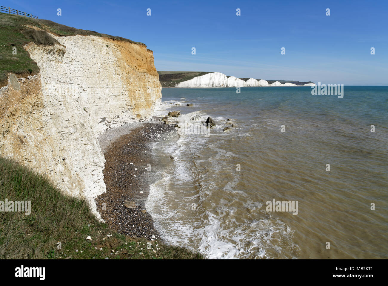 Ansicht der Küste von Sussex von Hoffnung Lücke Stockfoto