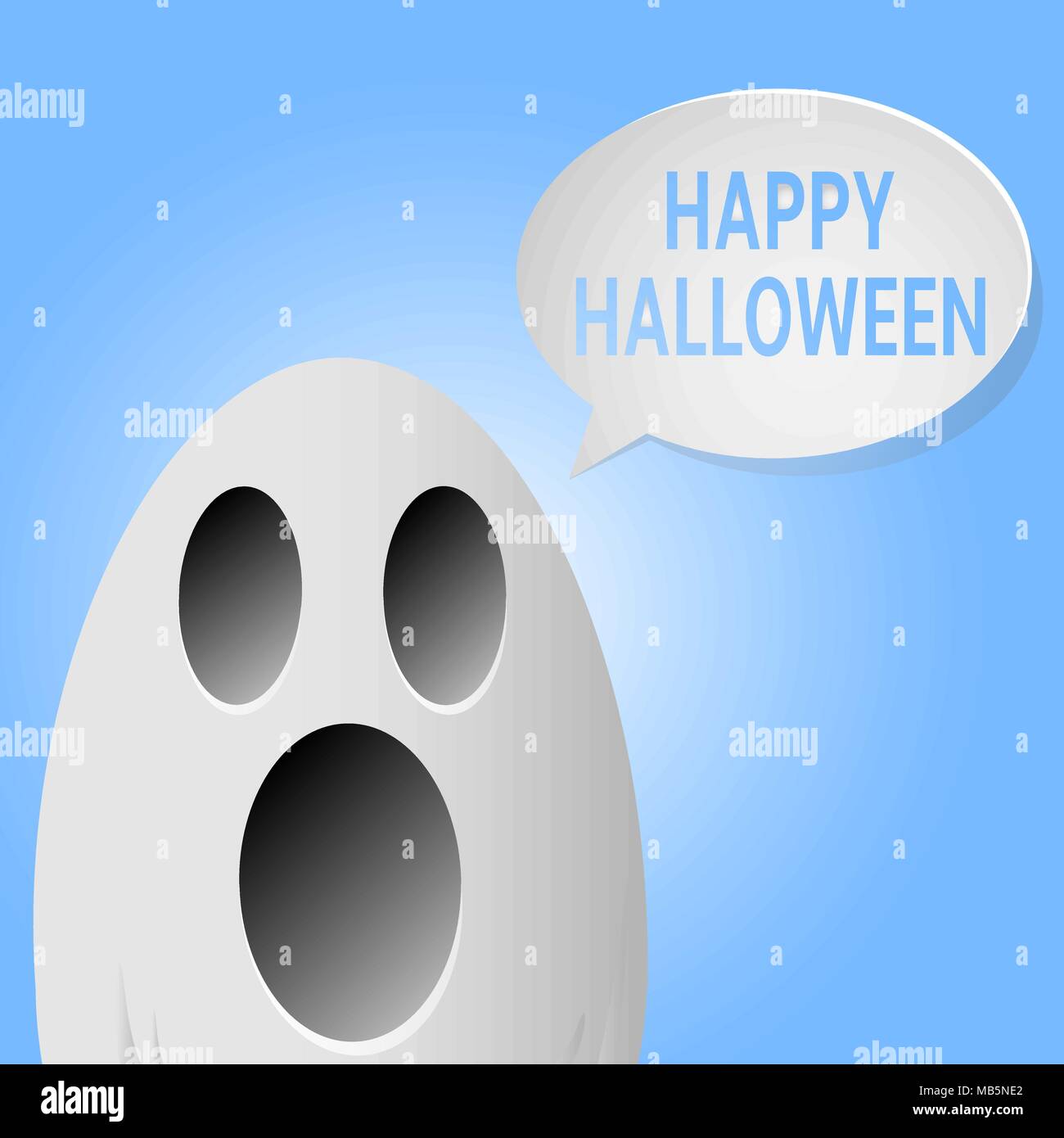 Ghost-Vector Illustration für Halloween Stock Vektor