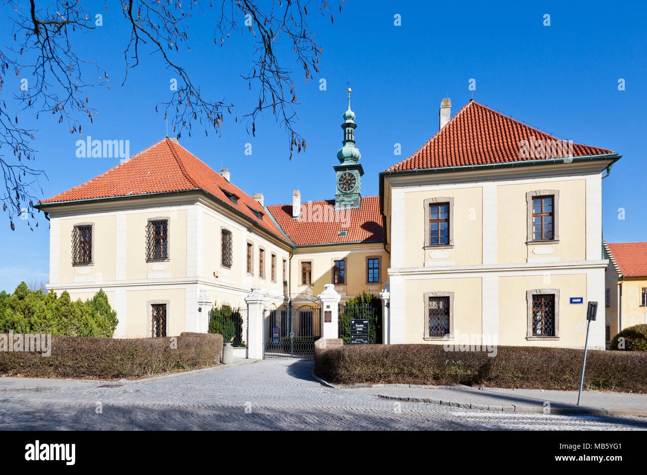 Zamek eine zamecka Galerie, Kladno, Stredocesky kraj, Ceska Republika/Burg und Stadt Galerie, Kladno, Mittelböhmen, Tschechien Stockfoto