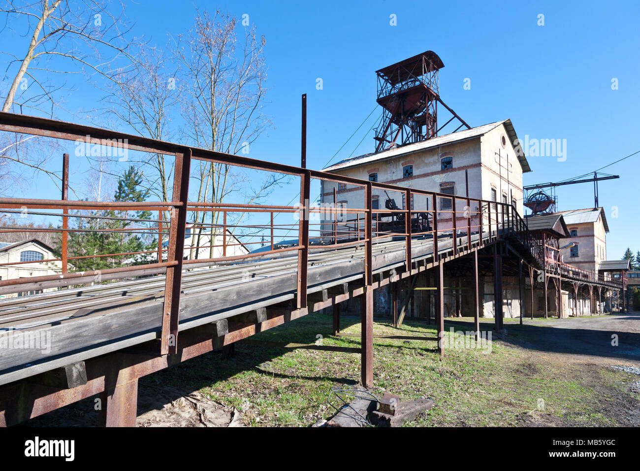 Freilichtmuseum, Coal Mine Mayrau, Vinarice, Kladno, Tschechische Republik Stockfoto