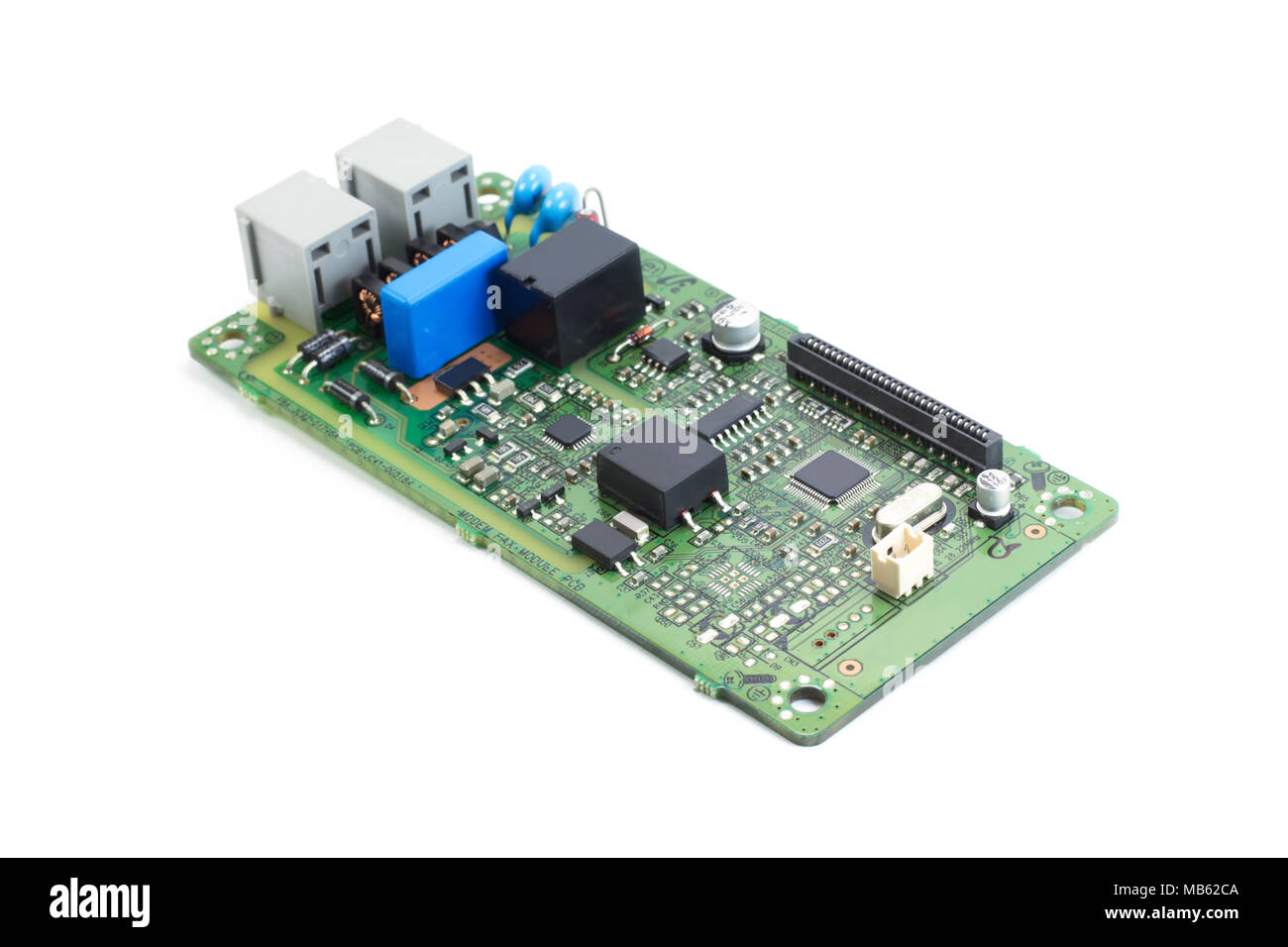 Elektronikplatine Printed Circuit Board FAX Stockfoto