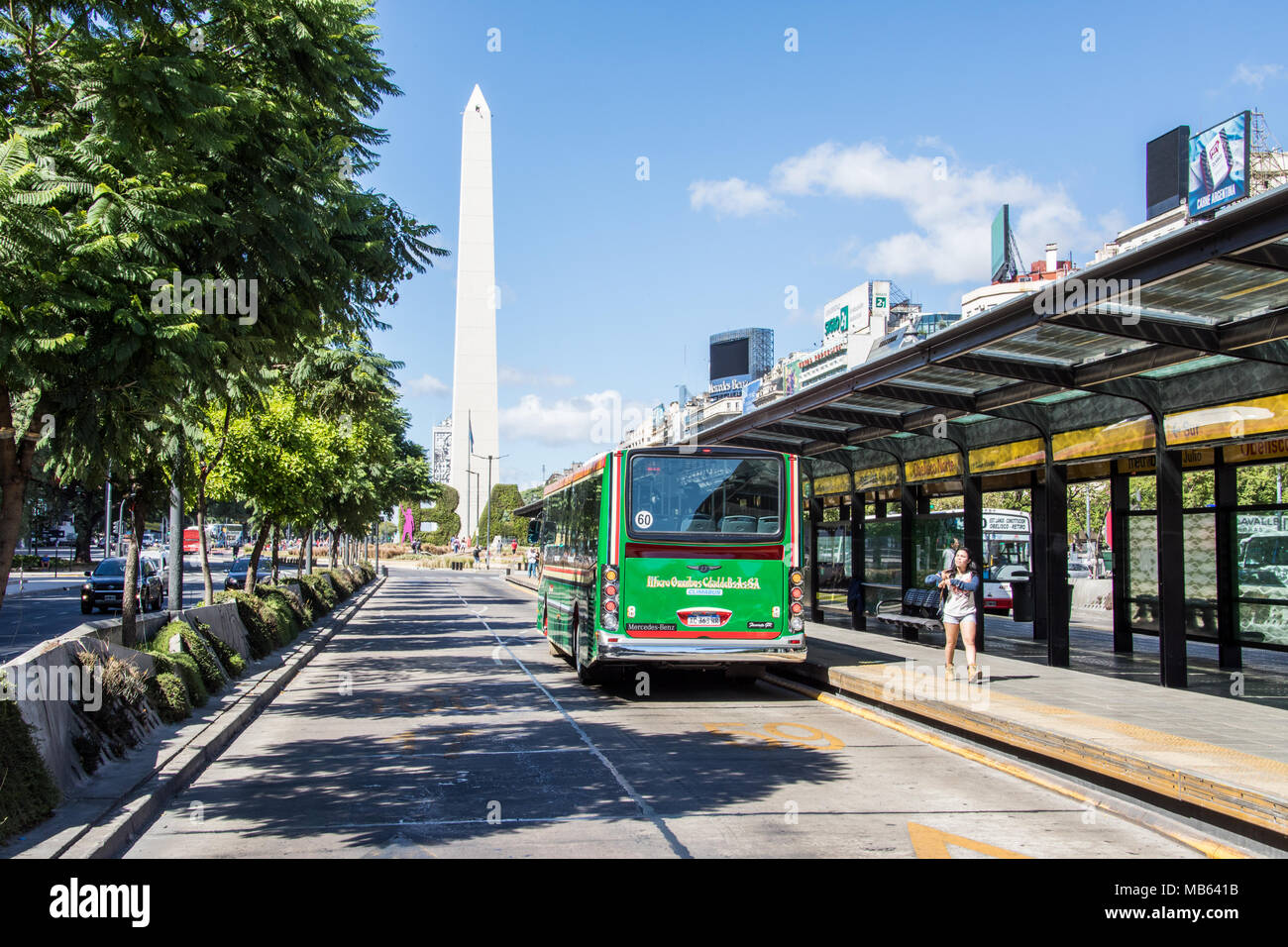 Metrobus, Bus Rapid Transit, Buenos Aires, Argentinien Stockfoto