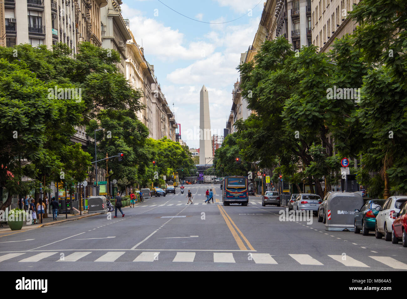 Obelisco de Buenos Aires oder der Obelisk von Buenos Aires, Buenos Aires, Argentinien Stockfoto