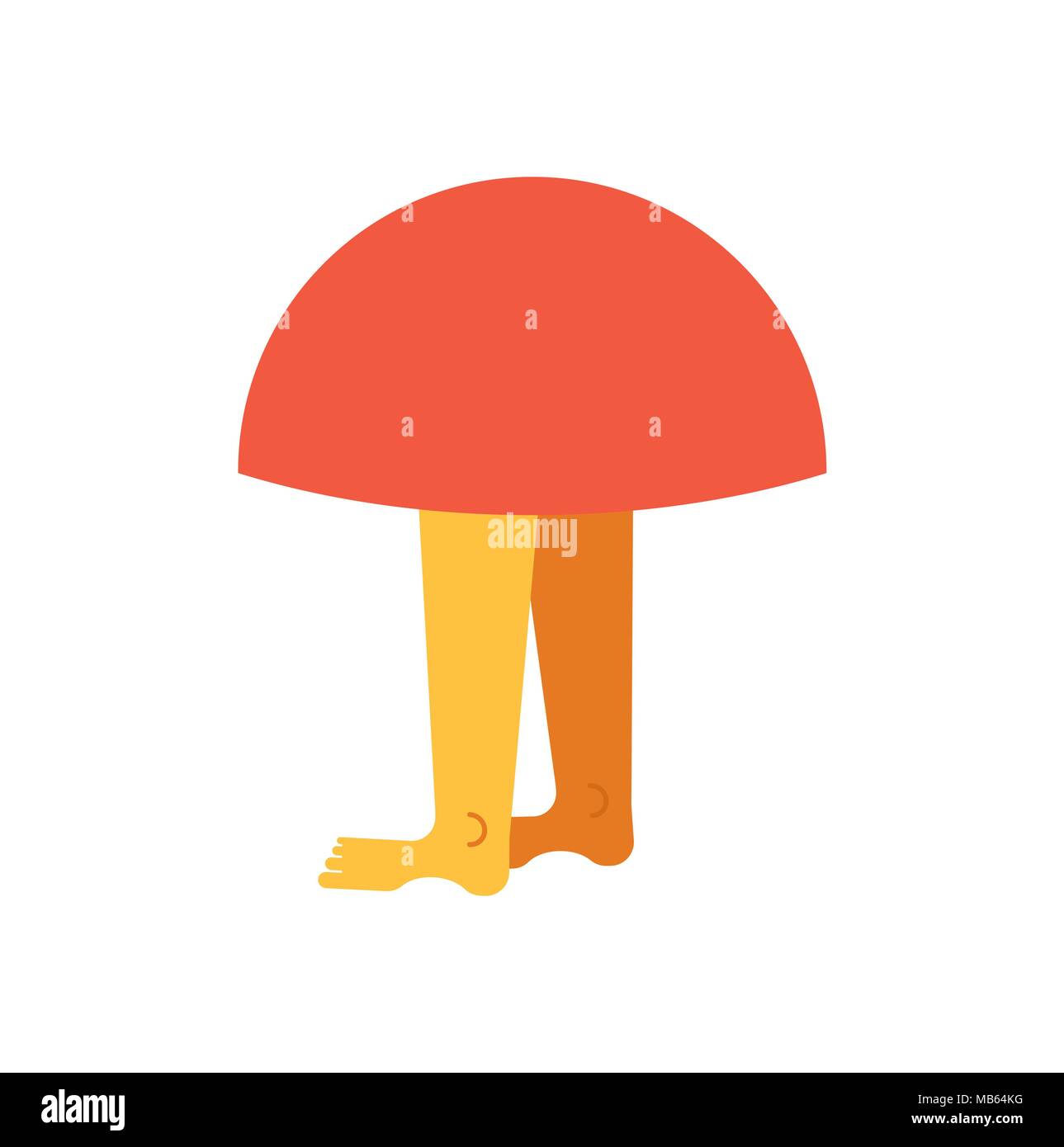 Pilz mit Beinen. Wald Monster. Vector Illustration Stock Vektor