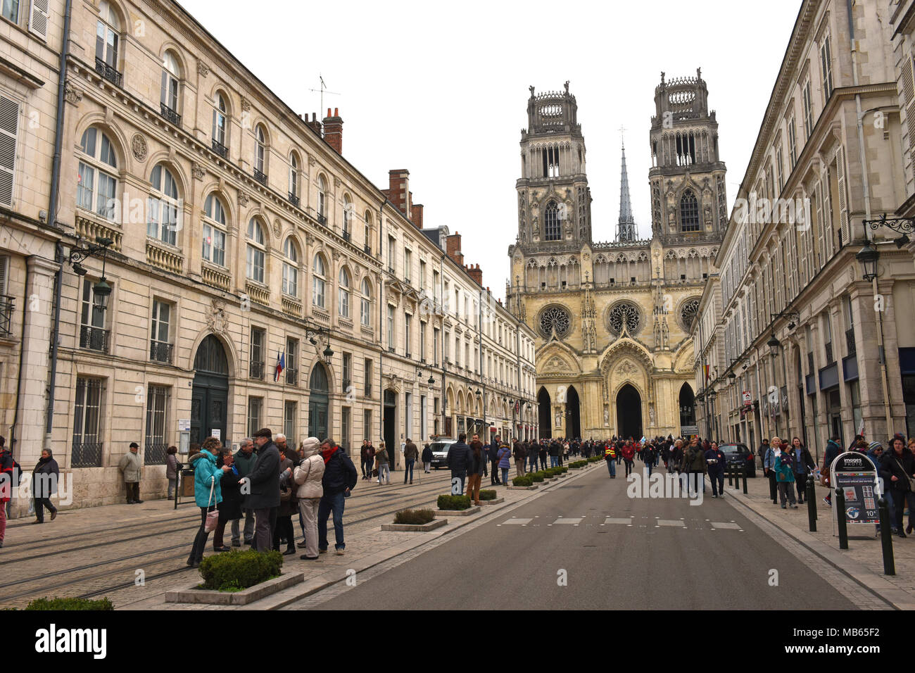 Orleans, Frankreich, Französisch, Straße, Straßen, Menschen, Dom, 2018 Stockfoto